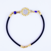 PULSERA MUJER DE ORO EN CAUCHON Y ZAFIRO - Imagen 2
