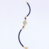 PULSERA MUJER DE ORO EN CAUCHON Y ZAFIRO - Imagen 3