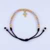PULSERA UNISEX BALINES EN TRES OROS Y CRUZ - Imagen 3