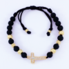 PULSERA UNISEX EN ORO EN CRUZ Y NEOPRENO - Imagen 2