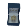 ANILLO DE HOMBRE EN FORMA DE CRISTO EN TRES OROS CON CIRCONES ORO 18 KTES. - Imagen 2