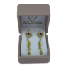 ARETES EN FILIGRANA MARIPOSA PENDIENTE EN ORO DE 18 KTES. - Imagen 2