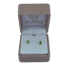 TOPOS SOLITARIO CON ESMERALDA RECTANGULAR EN ORO DE 18 KTES. - Imagen 2