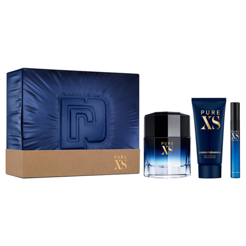 Set de Perfume Hombre Paco Rabanne Pure xs 100 ml + Shower Gel 100 ml + Travel Spray 10 ml