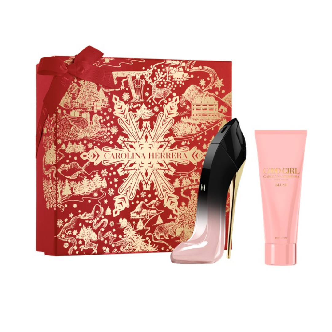 SET DE PERFUME CAROLINA HERRERA GOOD GIRL BLUSH ELIXIR 80ML + BLUSH BODY LOTION 100ML