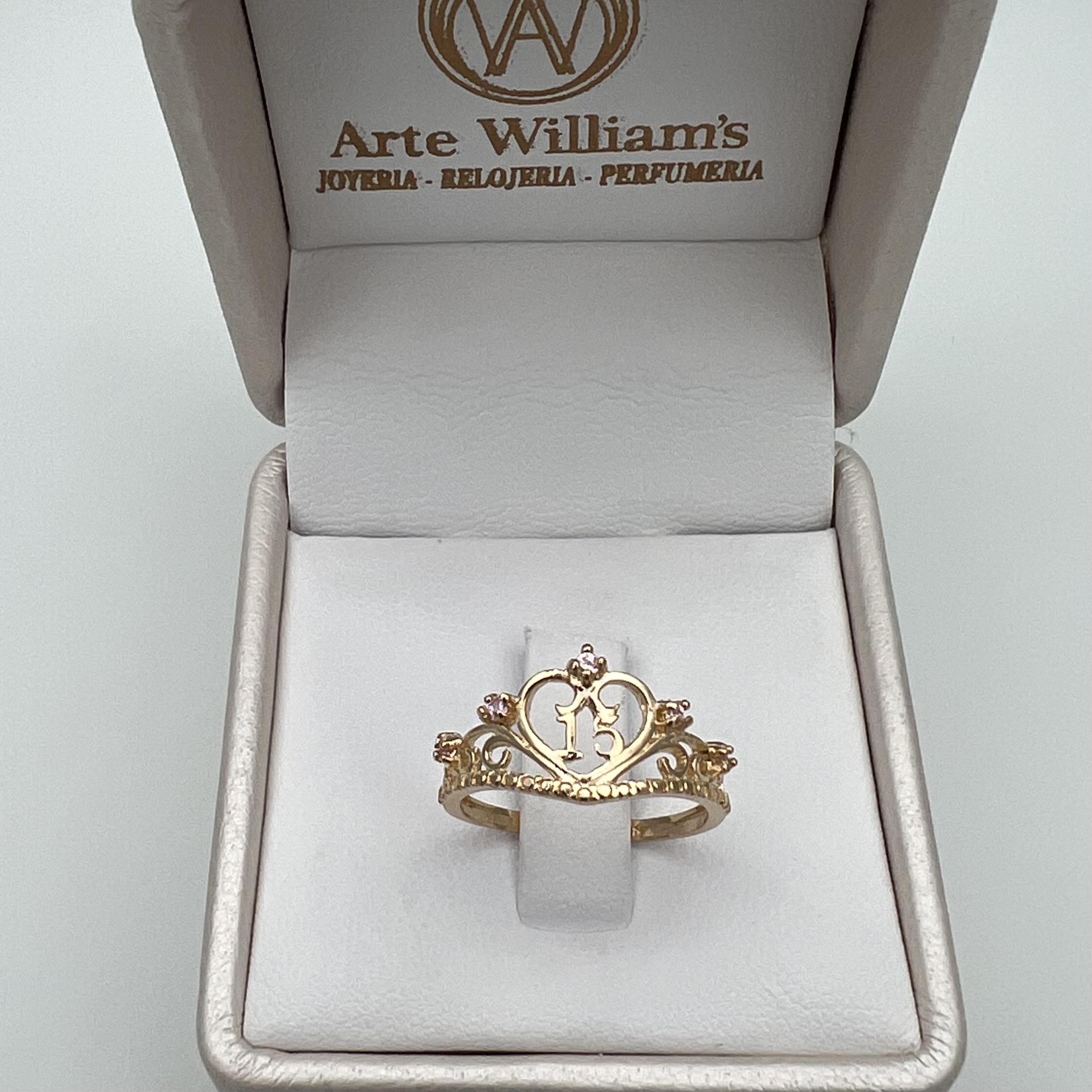 ANILLO CORAZÓN 15 AÑOS EN ORO