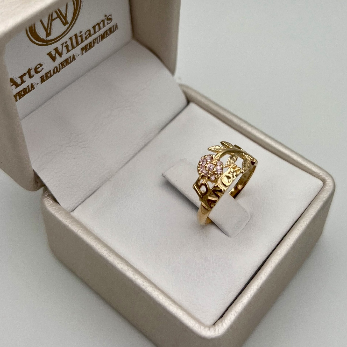 ANILLO FLOR 15 AÑOS EN ORO