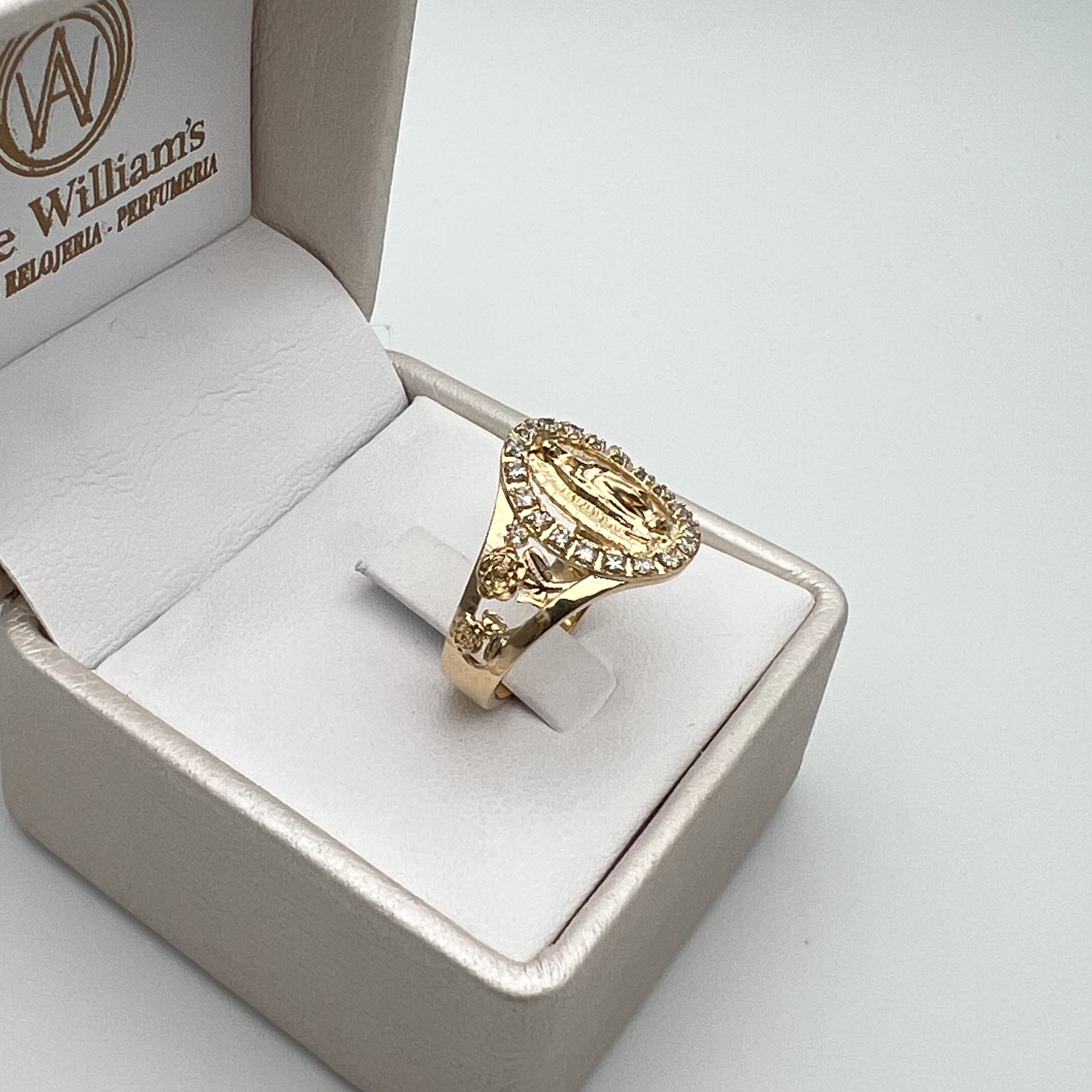 ANILLO VIRGEN DE GUADALUPE EN ORO DE 18K