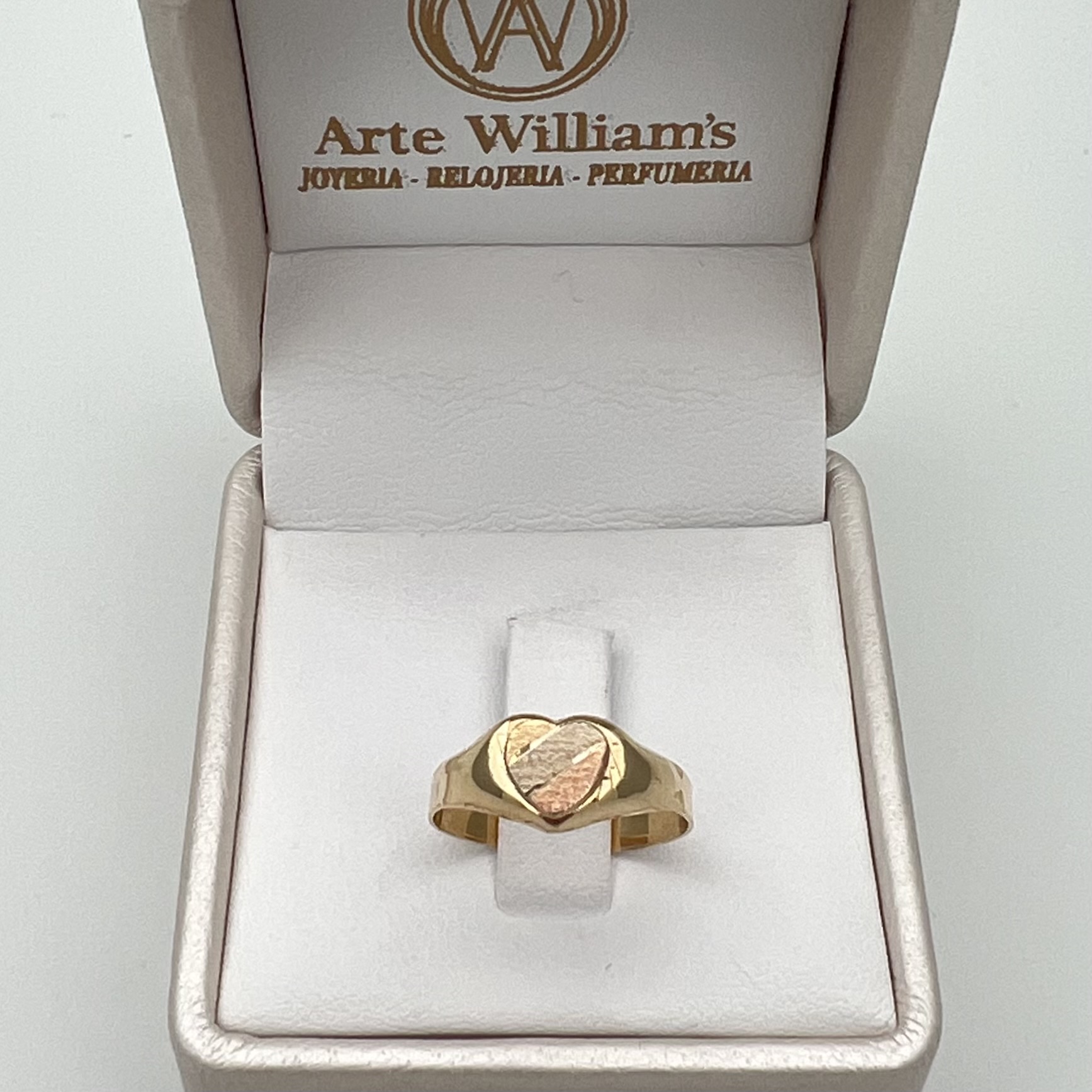 ANILLO CORAZÓN TRES OROS MODELO ITALIANO