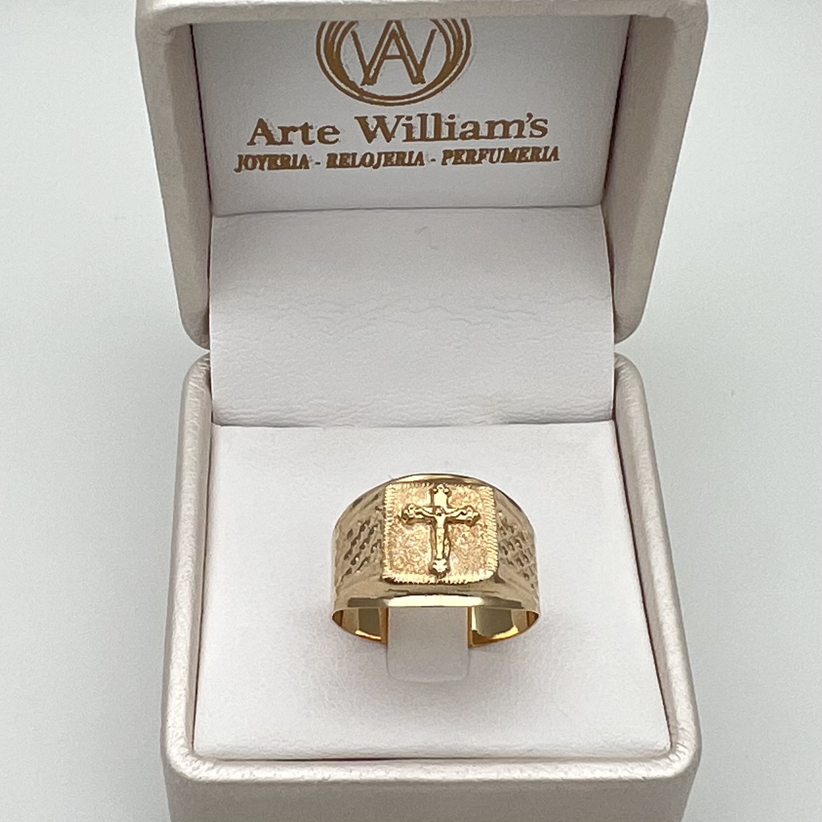 ANILLO SELLO CRUZ EN ORO DE 18K