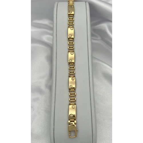 PULSERA MODELO ESLABONES CARTIER EN ORO ITALIANO DE 18K