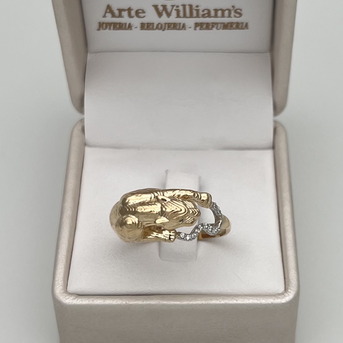 ANILLO TIGRE EN DOS OROS DE 18K