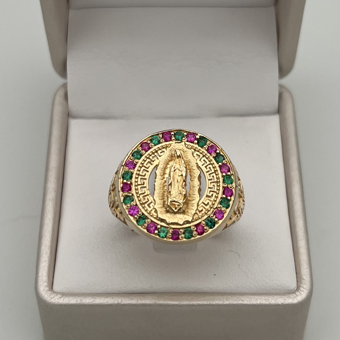 ANILLO VIRGEN DE GUADALUPE EN ORO DE 18K