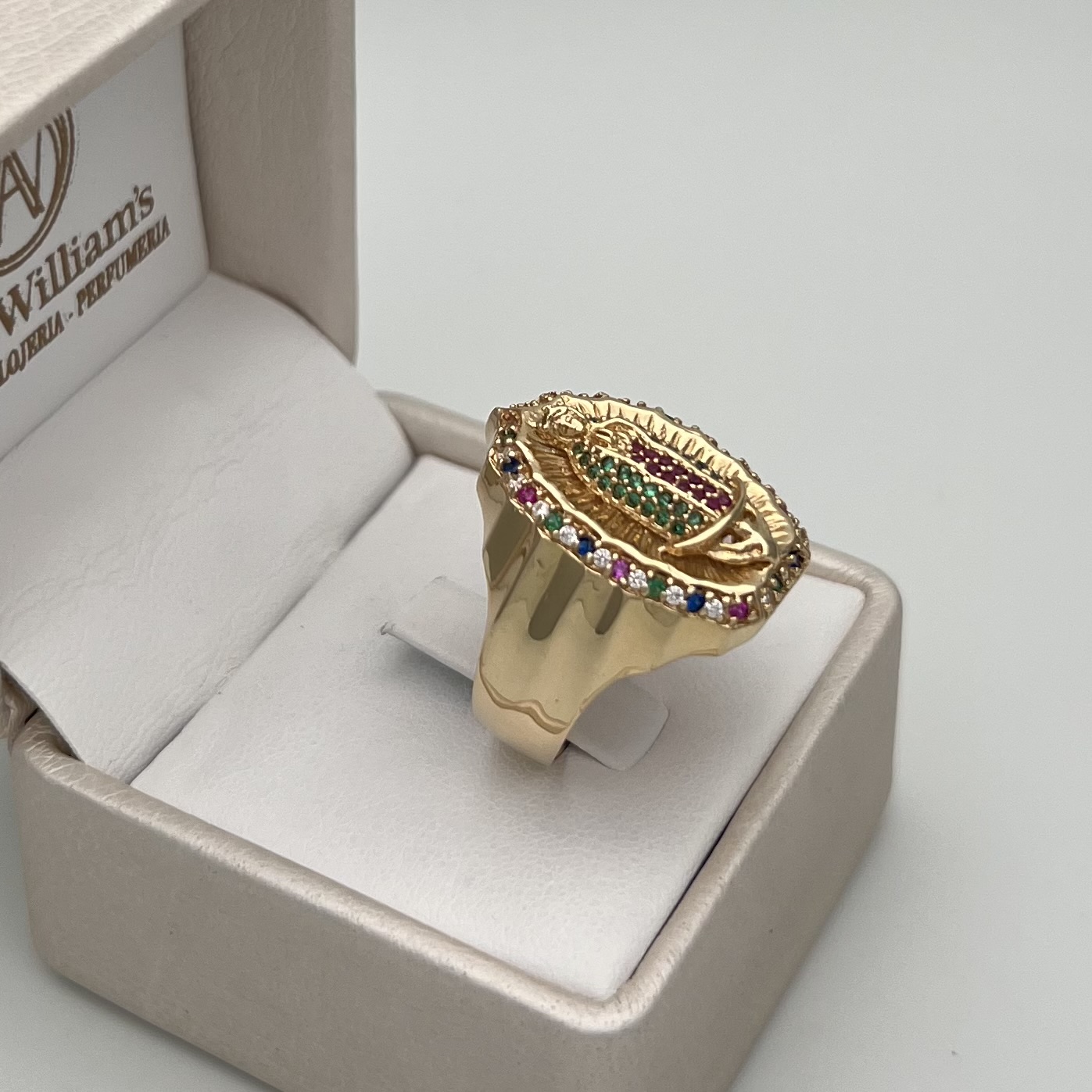 ANILLO VIRGEN DE GUADALUPE EN ORO DE 18K